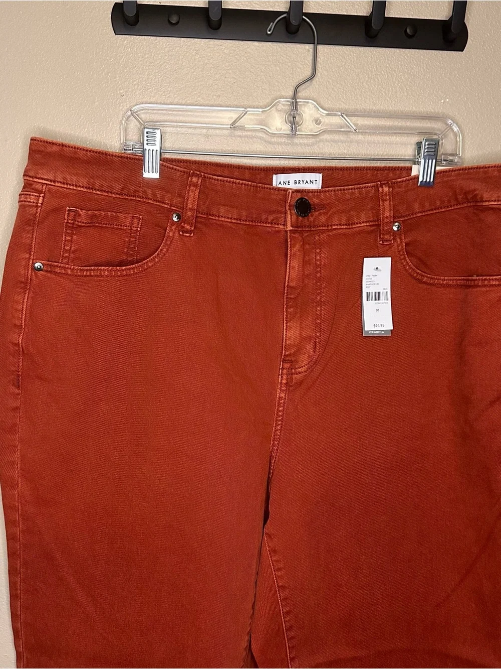 NWT Lane Bryant Signature High-Rise Straight Jeans Burnt Orange